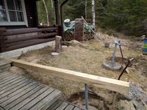 Saunan terassi tekeytymässä